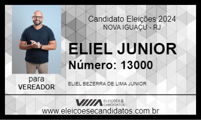 Candidato ELIEL JUNIOR 2024 - NOVA IGUAÇU - Eleições