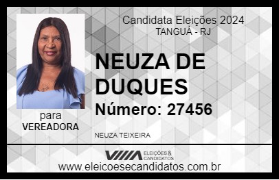 Candidato NEUZA DE DUQUES 2024 - TANGUÁ - Eleições