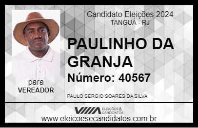 Candidato PAULINHO DA GRANJA 2024 - TANGUÁ - Eleições