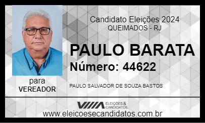 Candidato PAULO BARATA 2024 - QUEIMADOS - Eleições