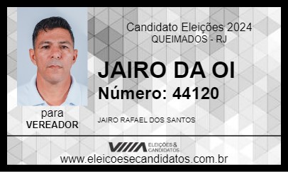 Candidato JAIRO DA OI 2024 - QUEIMADOS - Eleições