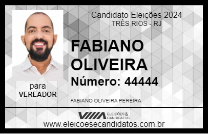 Candidato FABIANO OLIVEIRA 2024 - TRÊS RIOS - Eleições