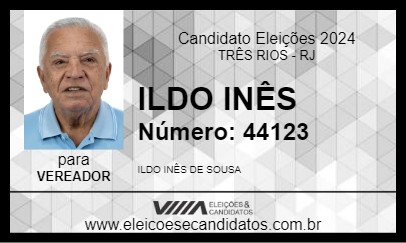 Candidato ILDO INÊS 2024 - TRÊS RIOS - Eleições