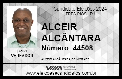 Candidato ALCEIR ALCÂNTARA 2024 - TRÊS RIOS - Eleições