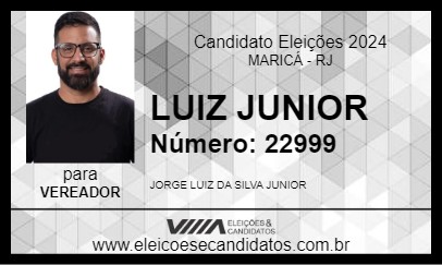 Candidato LUIZ JUNIOR 2024 - MARICÁ - Eleições