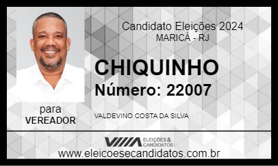 Candidato CHIQUINHO 2024 - MARICÁ - Eleições