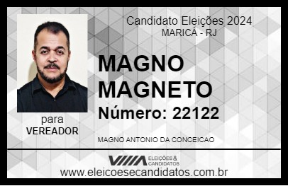 Candidato MAGNO MAGNETO 2024 - MARICÁ - Eleições