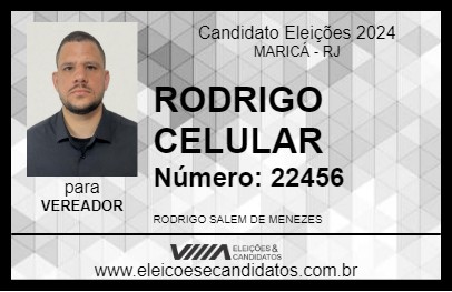 Candidato RODRIGO CELULAR 2024 - MARICÁ - Eleições