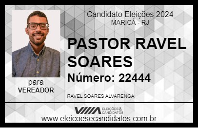 Candidato PASTOR RAVEL SOARES 2024 - MARICÁ - Eleições