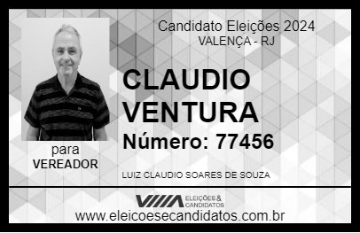 Candidato CLAUDIO  VENTURA 2024 - VALENÇA - Eleições