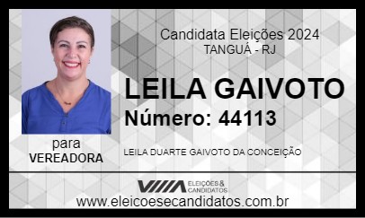 Candidato LEILA GAIVOTO 2024 - TANGUÁ - Eleições