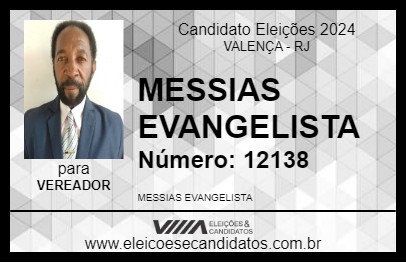 Candidato MESSIAS EVANGELISTA 2024 - VALENÇA - Eleições