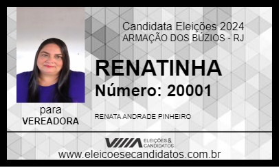 Candidato RENATINHA 2024 - ARMAÇÃO DOS BÚZIOS - Eleições