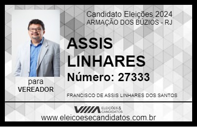 Candidato ASSIS LINHARES 2024 - ARMAÇÃO DOS BÚZIOS - Eleições