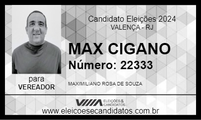 Candidato MAX  CIGANO 2024 - VALENÇA - Eleições