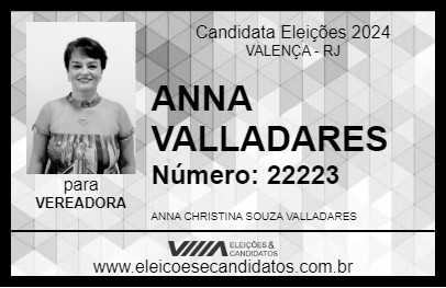 Candidato ANNA  VALLADARES 2024 - VALENÇA - Eleições