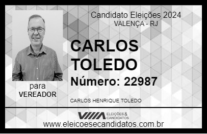 Candidato CARLOS TOLEDO 2024 - VALENÇA - Eleições