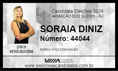 Candidato SORAIA DINIZ 2024 - ARMAÇÃO DOS BÚZIOS - Eleições