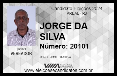 Candidato JORGE DA SILVA 2024 - AREAL - Eleições