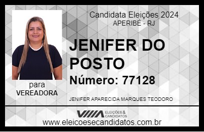 Candidato JENIFER DO POSTO 2024 - APERIBÉ - Eleições