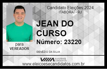 Candidato JEAN DO CURSO 2024 - ITABORAÍ - Eleições