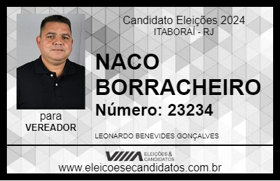 Candidato NACO BORRACHEIRO 2024 - ITABORAÍ - Eleições