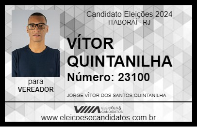 Candidato VÍTOR QUINTANILHA 2024 - ITABORAÍ - Eleições