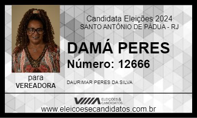 Candidato DAMÁ PERES 2024 - SANTO ANTÔNIO DE PÁDUA - Eleições