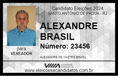 Candidato ALEXANDRE BRASIL 2024 - SANTO ANTÔNIO DE PÁDUA - Eleições