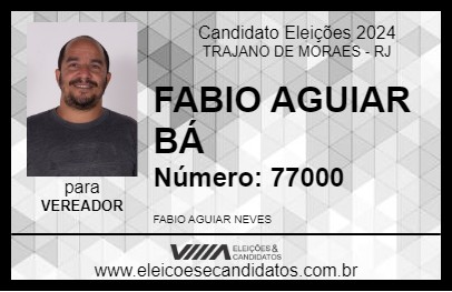 Candidato FABIO AGUIAR BÁ 2024 - TRAJANO DE MORAES - Eleições