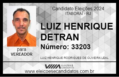 Candidato LUIZ HENRIQUE TRICOLOR 2024 - ITABORAÍ - Eleições