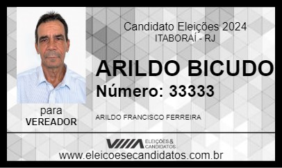 Candidato ARILDO BICUDO 2024 - ITABORAÍ - Eleições