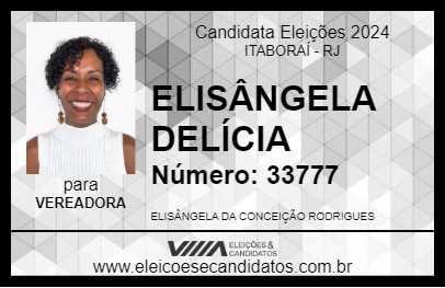 Candidato ELISÂNGELA DELÍCIA 2024 - ITABORAÍ - Eleições