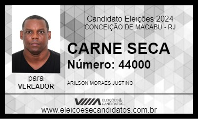 Candidato CARNE SECA 2024 - CONCEIÇÃO DE MACABU - Eleições