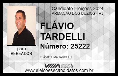 Candidato FLÁVIO TARDELLI 2024 - ARMAÇÃO DOS BÚZIOS - Eleições