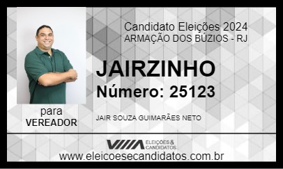 Candidato JAIRZINHO 2024 - ARMAÇÃO DOS BÚZIOS - Eleições