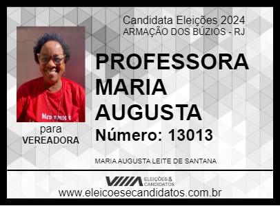 Candidato PROFESSORA MARIA AUGUSTA 2024 - ARMAÇÃO DOS BÚZIOS - Eleições