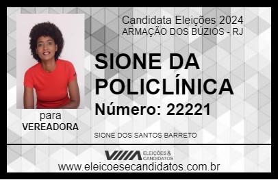 Candidato SIONE DA RASA 2024 - ARMAÇÃO DOS BÚZIOS - Eleições