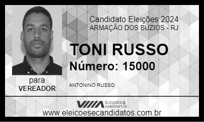 Candidato TONI RUSSO 2024 - ARMAÇÃO DOS BÚZIOS - Eleições