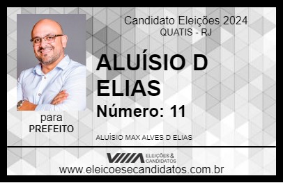 Candidato ALUÍSIO D ELIAS 2024 - QUATIS - Eleições