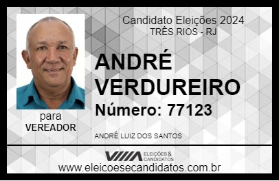 Candidato ANDRÉ VERDUREIRO 2024 - TRÊS RIOS - Eleições