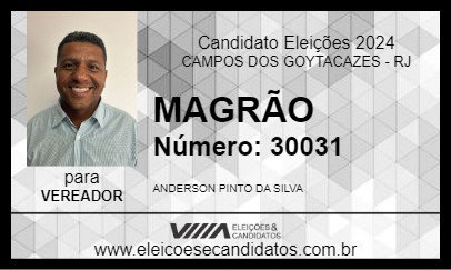 Candidato MAGRÃO 2024 - CAMPOS DOS GOYTACAZES - Eleições