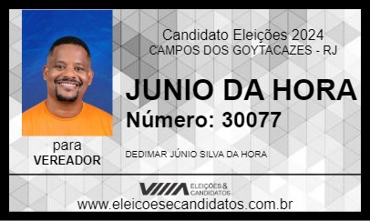 Candidato JUNIO DA HORA 2024 - CAMPOS DOS GOYTACAZES - Eleições