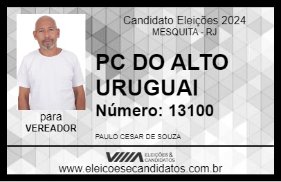 Candidato PC DO ALTO URUGUAI 2024 - MESQUITA - Eleições