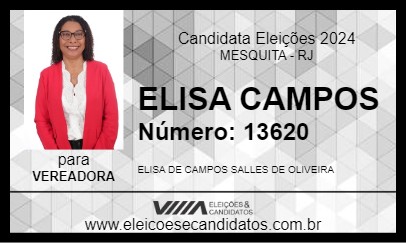 Candidato ELISA CAMPOS 2024 - MESQUITA - Eleições