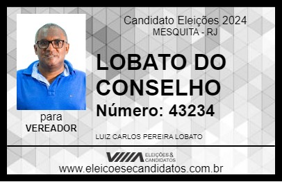 Candidato LOBATO DO CONSELHO 2024 - MESQUITA - Eleições