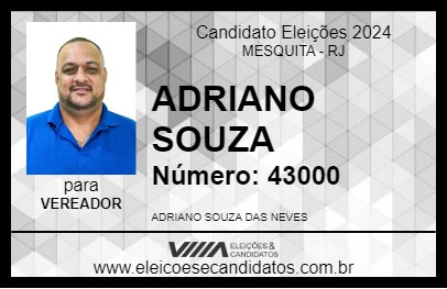 Candidato ADRIANO SOUZA 2024 - MESQUITA - Eleições