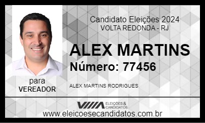 Candidato ALEX MARTINS 2024 - VOLTA REDONDA - Eleições