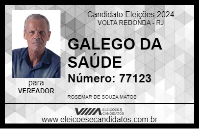 Candidato GALEGO DA SAÚDE 2024 - VOLTA REDONDA - Eleições