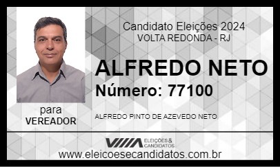 Candidato ALFREDO NETO 2024 - VOLTA REDONDA - Eleições